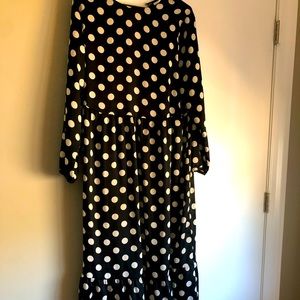 Lightweight polkadot long sleeve maxi dress. H&M
